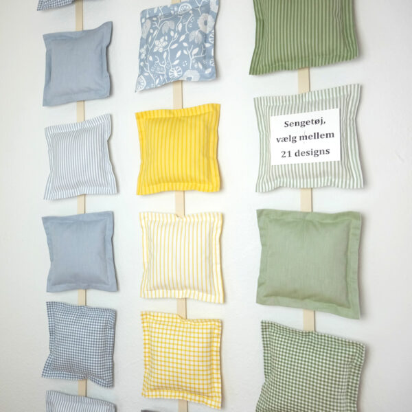 Økologisk sengetøj, minipuder af flere designs