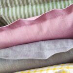 Rosa og Grå chambray, økologisk bomuld