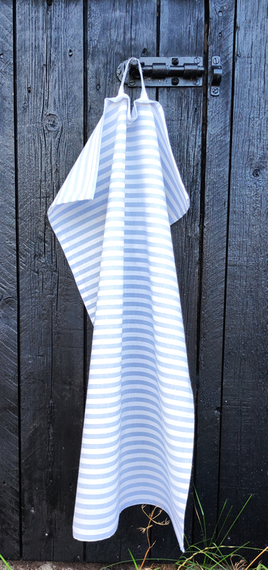 Tværstribet viskestykke, sea blue,